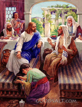 Mary Anointing Jesus&#039; Feet
