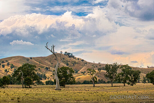 Hills Beneath Gathering Clouds