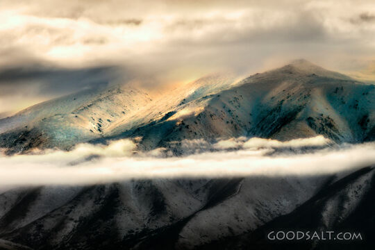 Light Breaking Over the Mountain Peaks
