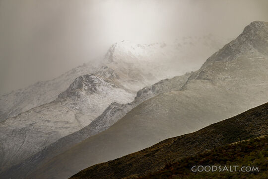 Snow-Crowned Mountains in Divine Light