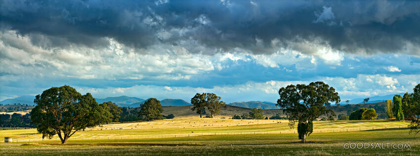 Storm Clouds Over Harvest Fields