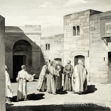 Men in Courtyard