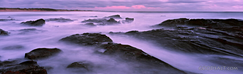 Misty Water and Rocks