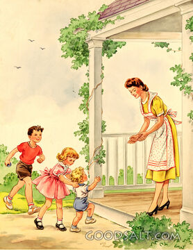 Mother Calling Children