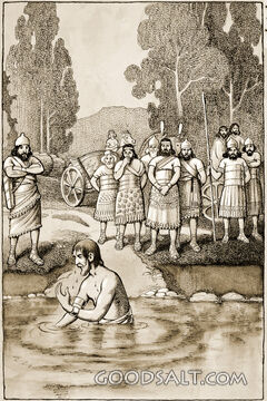 Naaman Washing in the Jordan River