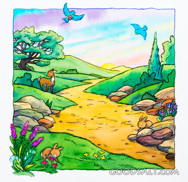 Nature Path With Woodland Creatures