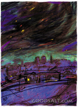 Night Sky in Village