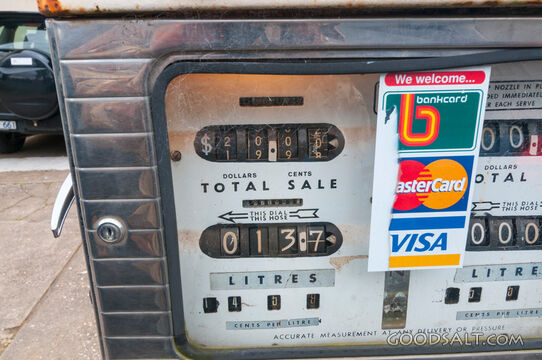 Old petrol pump.