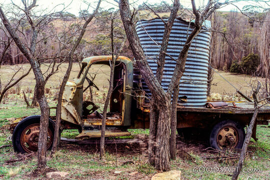 old truck with no engine
