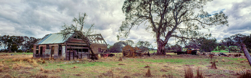 old wooden shed