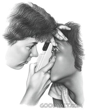 Optometrist Examines an Eye