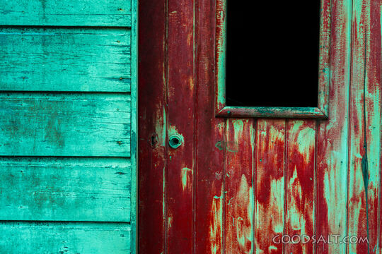 painted old door
