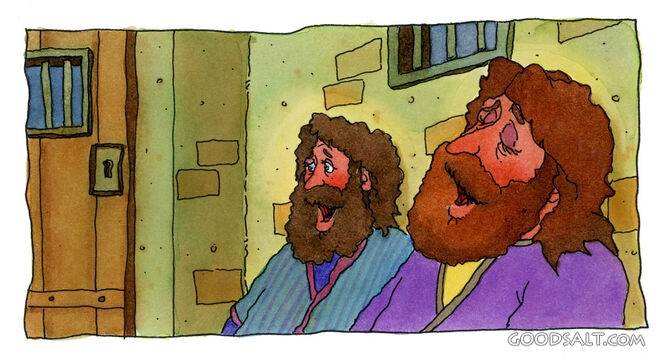Paul and Silas Singing in Prison