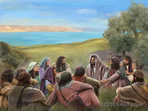 Jesus teaching His disciples