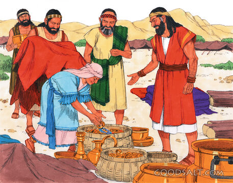 People Bring Gifts for the Tent Church