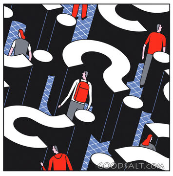 People in a Sea of Questions