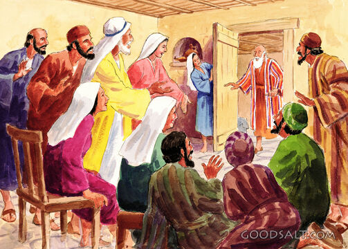 Peter&#039;s Friends Pray For Him: Peter inside house