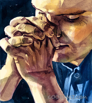 A man praying.