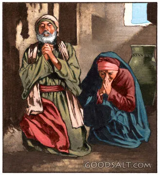 Hannah and Elkanah in Prayer