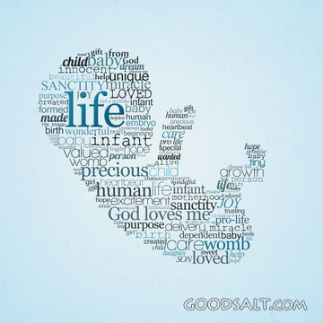 Pro Life Word Art