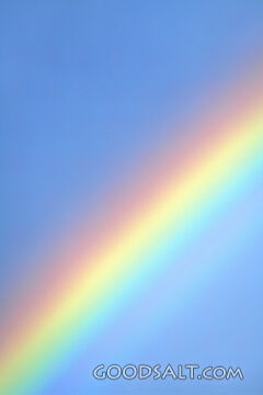 Rainbow Across Blue Sky