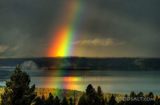 Rainbow over Jackson Lake