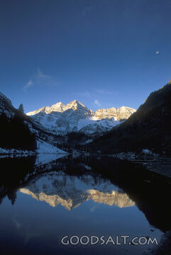 Reflection of Mountains in Lake