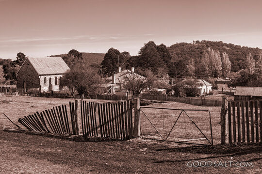 Remnants of once thriving gold rush town.