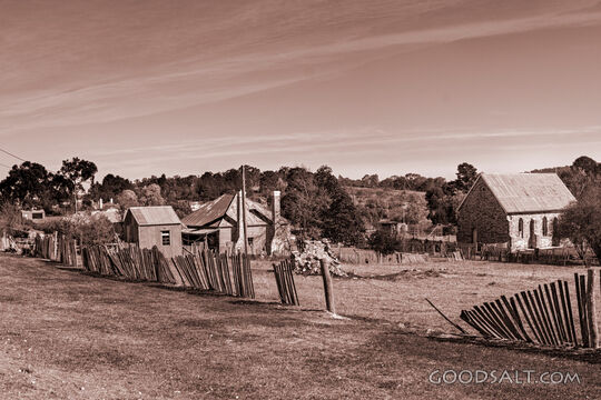 Remnants of once thriving gold rush town.