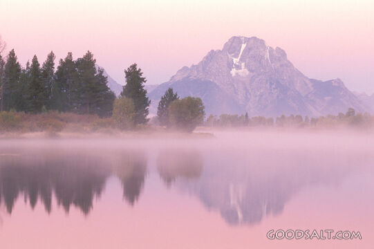 Mist Over the Mountain Lake