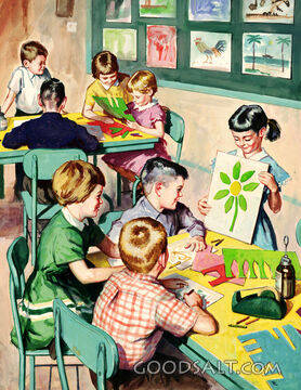 School Room Arts and Craft Scene