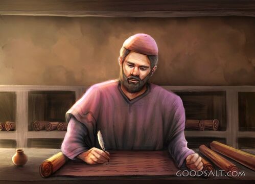 Scribe Writing a Book / Letter