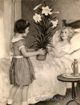Sick Child with Easter Lilies