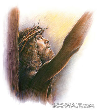 Side View of Jesus on the Cross