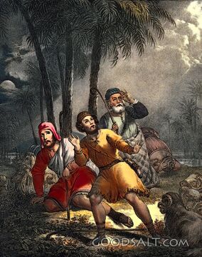 Birth of Jesus announced to Shepherds by Angels