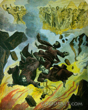 Korah Dathan Abiram earth open swallow hell incense strange fire Moses judgment