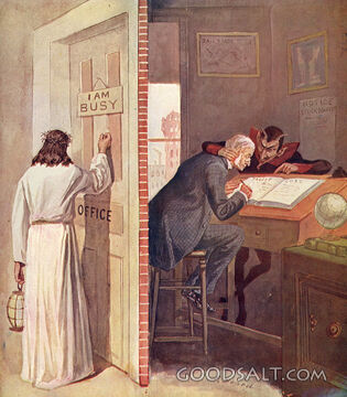Christ Knocks at the Busy Office