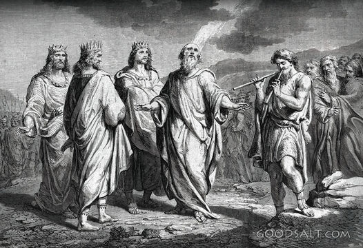 Elisha Prophesies Before the Three Kings