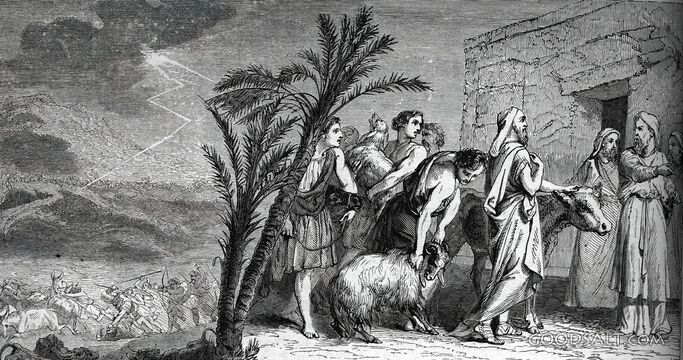 Job Receives News of Calamity