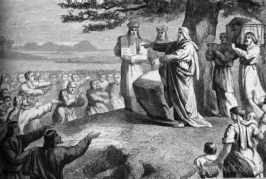 Joshua Sets the Covenant Stone at Shechem