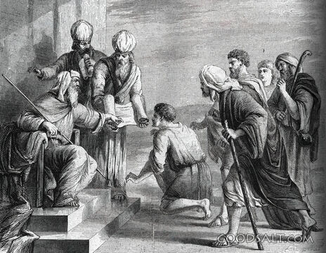 Moses and Aaron Before Pharaoh