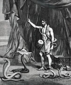 Egyptian Magician Among Serpents