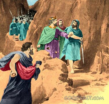 David Spares King Saul in the Cave