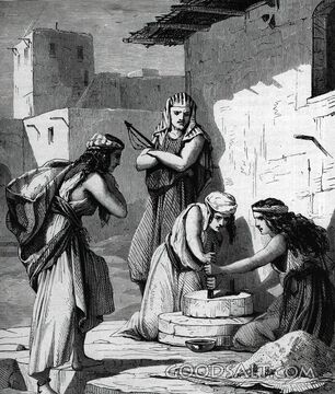 Women Grinding Grain at the Mill