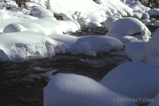 Snow Pillows on River