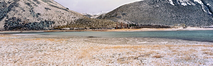 snowy lake terrain