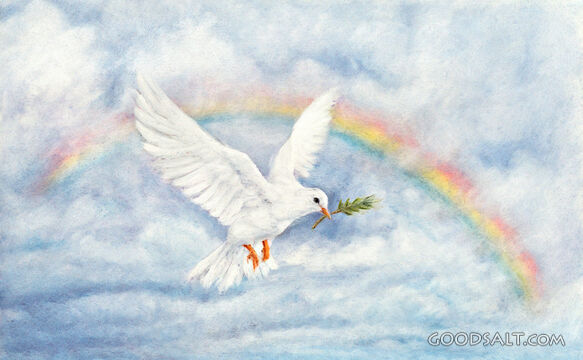 Spirit of Peace, Dove Olive Branch Rainbow