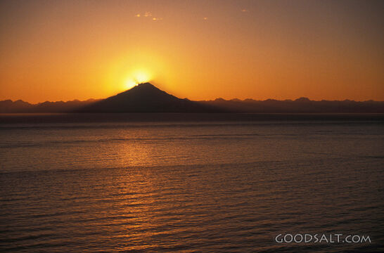 Sunset Glory Over Mountain Waters