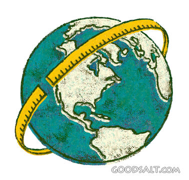 Tape Measure Around Globe