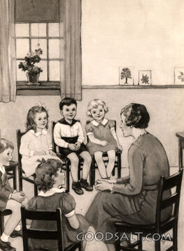 Teacher and Sunday School Class